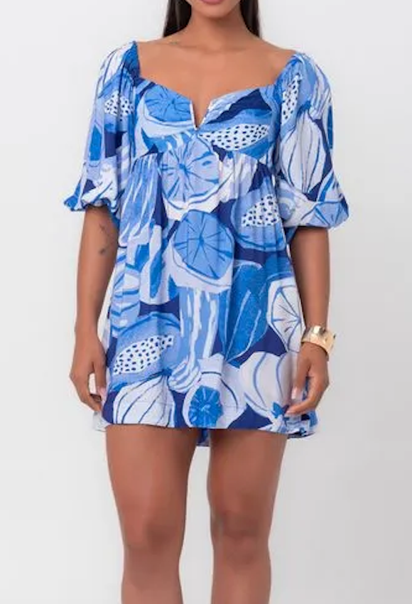Vestido Curto Estampado Frutabela FARM