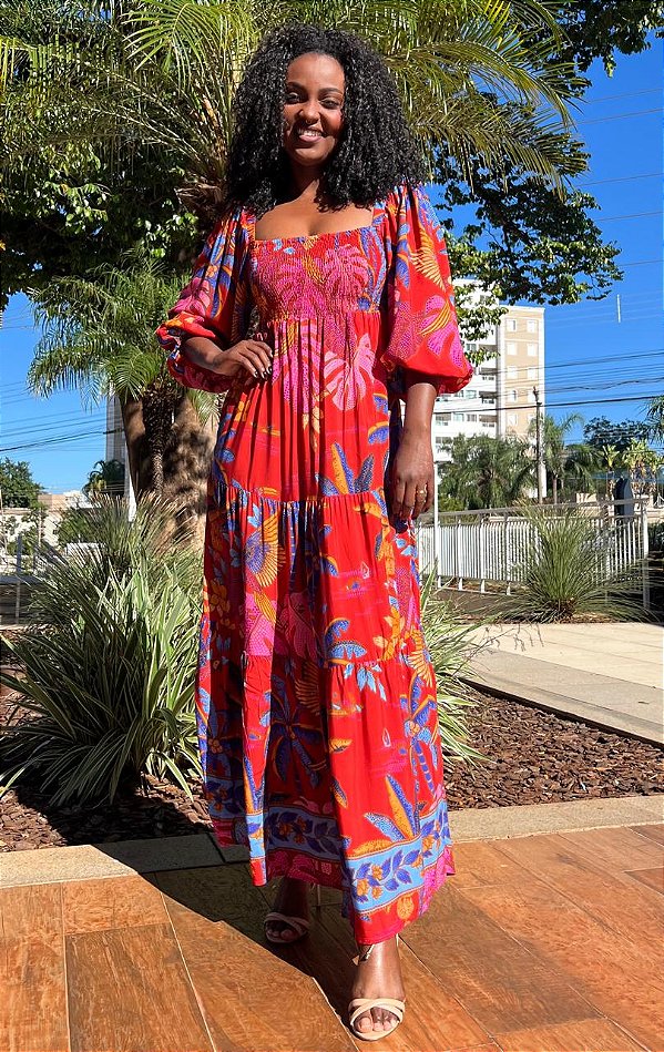 Vestido Longo Banho de Rio FARM