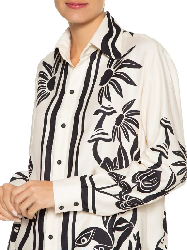 Camisa Feminina Delicadeza Surreal Off White - FARM