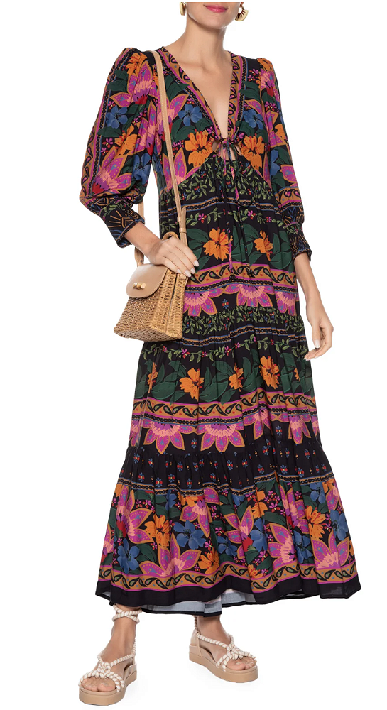 Vestido Cropped Estampado Maju FARM
