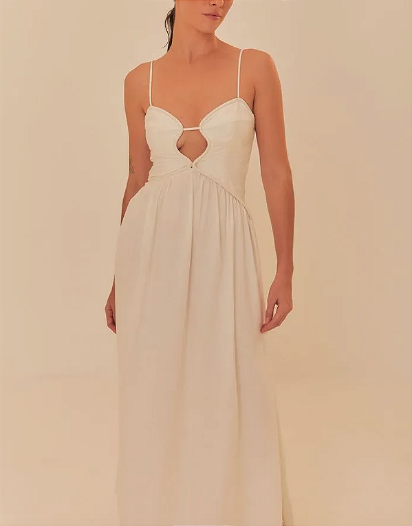 Vestido Cropped Decote Irregular FARM