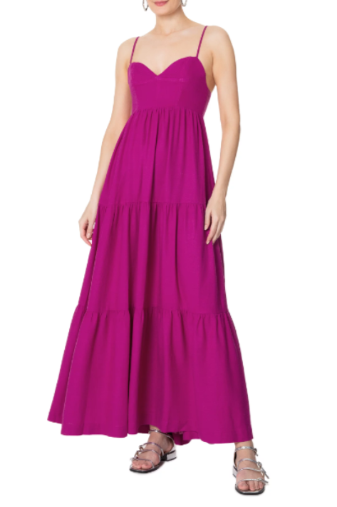 Vestido Longo Marias FARM - Rosa Love