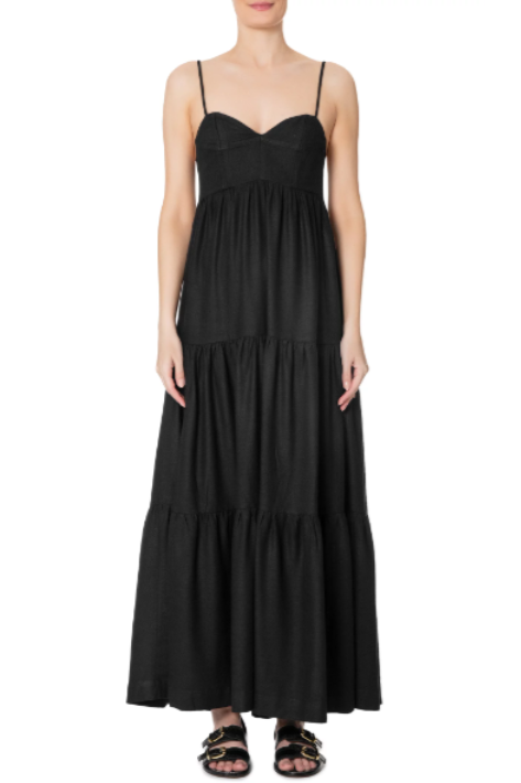 Vestido Longo Marias Preto - FARM