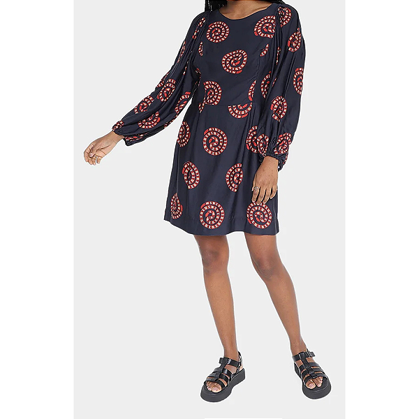 Vestido Curto Cobra Coral Poá FARM