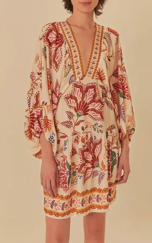 Vestido Curto Floral Valentina FARM