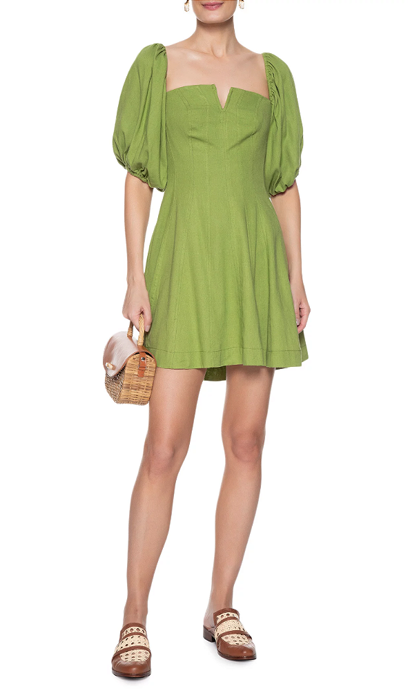 Vestido Curto Recortes Frente FARM