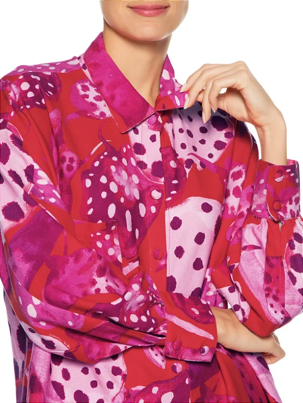 Camisa Estampada Arraia Poá - Farm
