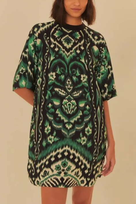 Vestido T-shirt Estampado Java FARM