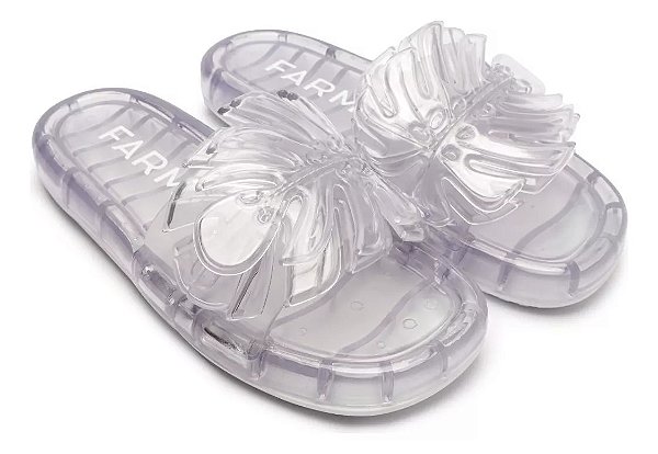 Sandália Jelly Slide Transparente - FARM