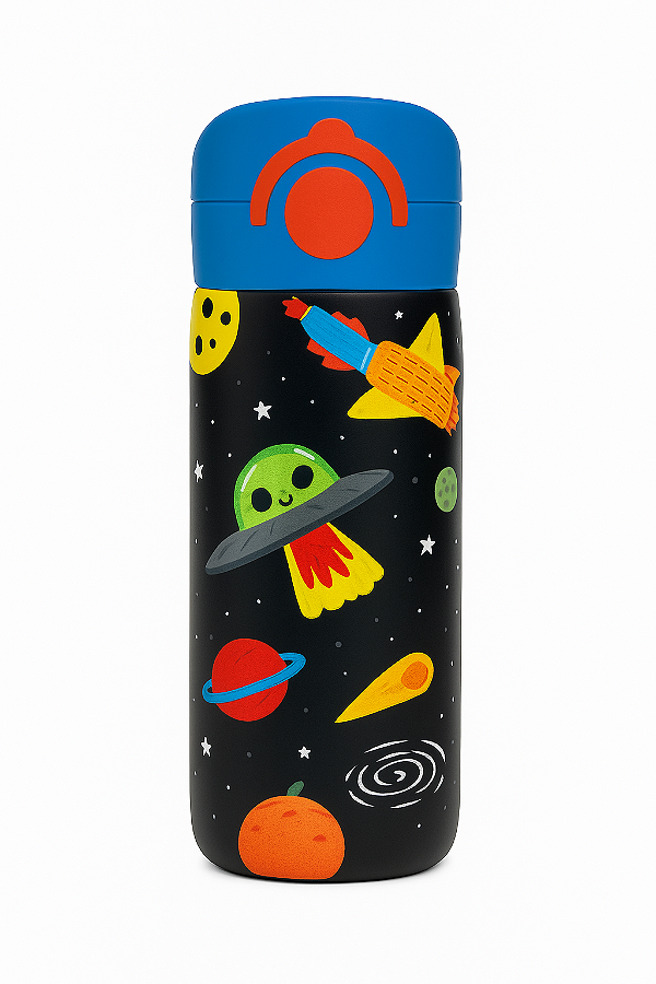 Garrafa Térmica Fábula ZumZum Infantil 330ml – Estampa Espacial