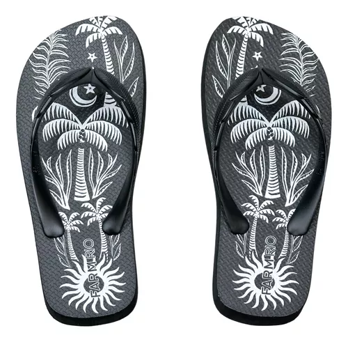 Chinelo Jangada Coqueiral Preto - FARM