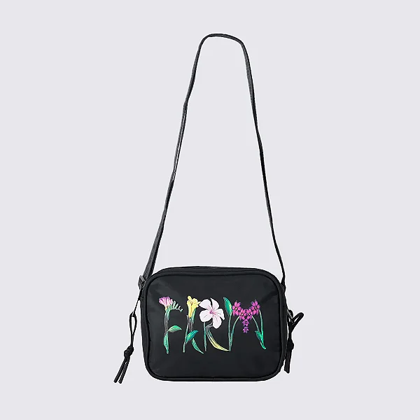 Bolsa Farm Chamego Transversal (Shoulder Bag) – Estampa Romance Em Flor Preta FARM
