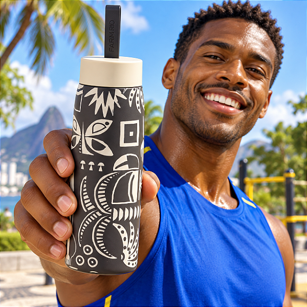 Garrafa Térmica Farm Que Sede 750ml – Estampa Lenço Tropicano FARM