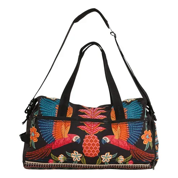 Bolsa Farm Findi – Estampa Samba Das Araras Preto