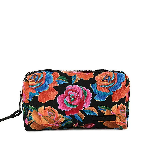 Necessaire Farm Ora Bolas G – Estampa Rosas Pintadas Preto FARM
