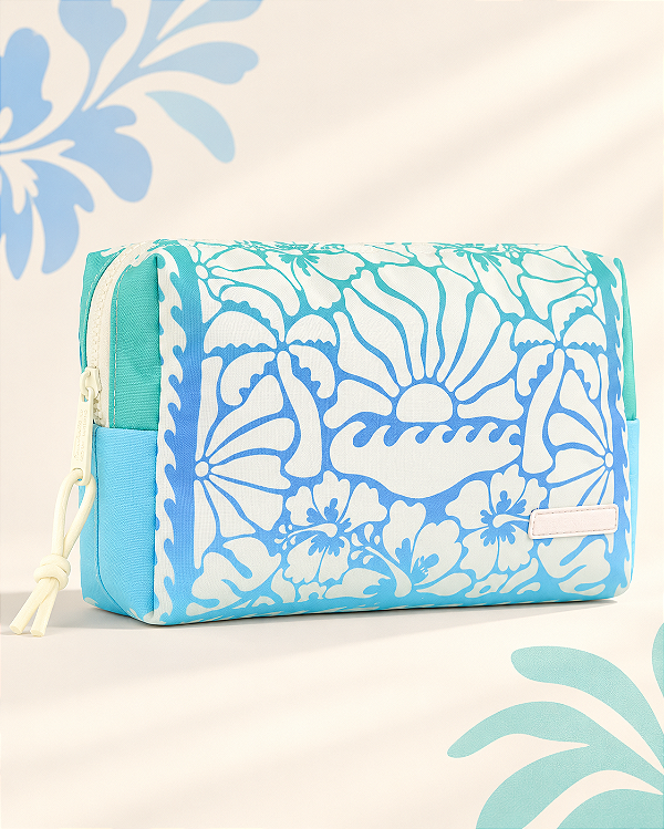 Necessaire Farm Ora Bolas G – Estampa Sunset Yoga Blues FARM