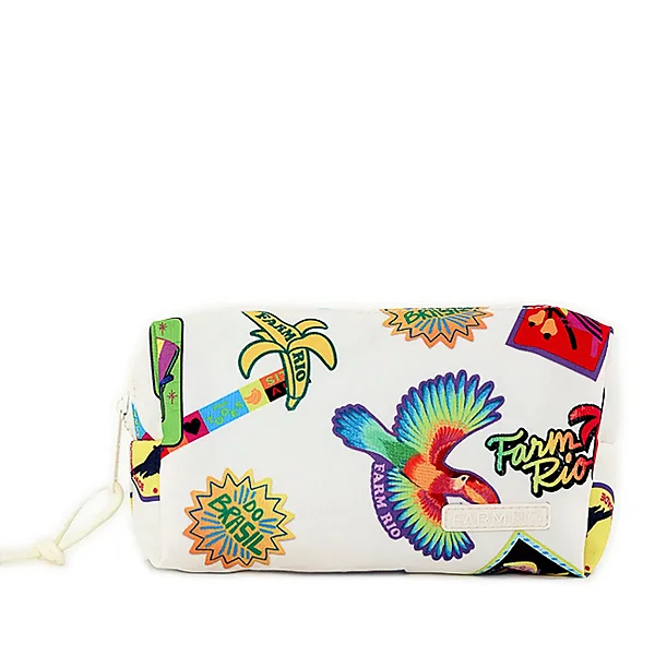 Necessaire Farm Ora Bolas P – Estampa Patch Rio Off White FARM