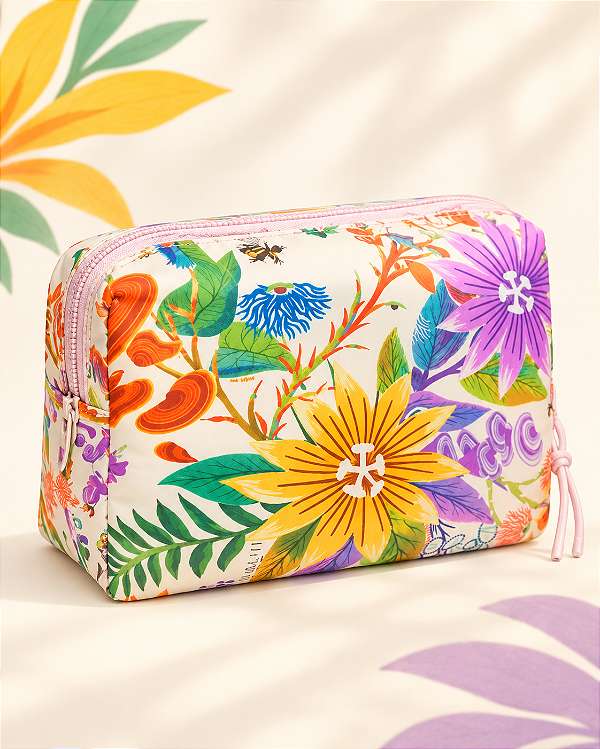 Necessaire Farm Ora Bolas G – Estampa Midnight Macaw FARM