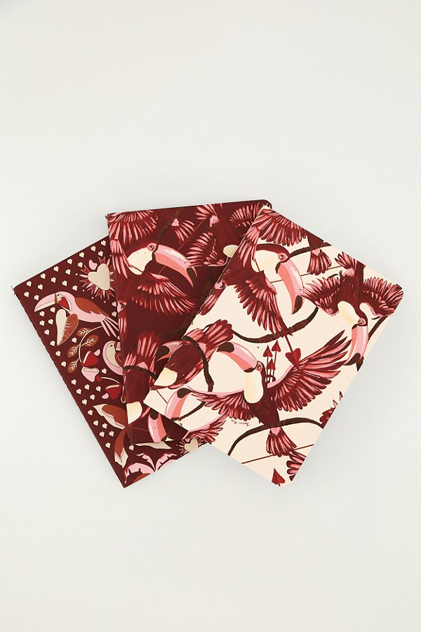 Trio de Cadernetas Farm – Estampa Tucano Cupido FARM