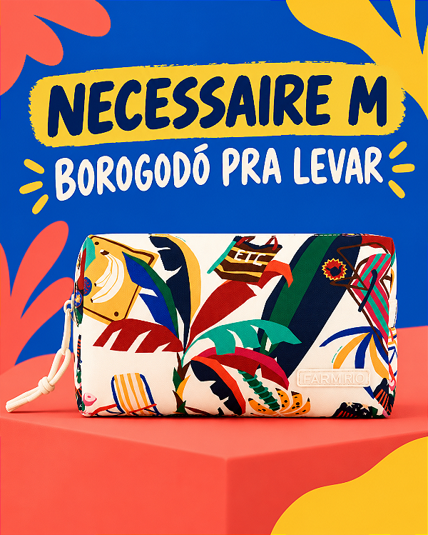 Necessaire Farm Ora Bolas M – Estampa Mundo ETC FARM