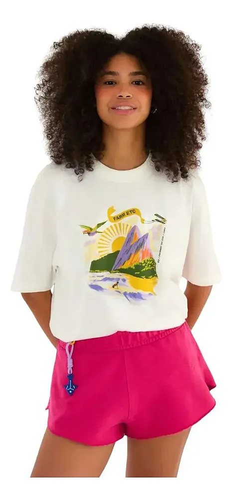 Camiseta T-shirt Ipanema Paisagem Rio - FARM