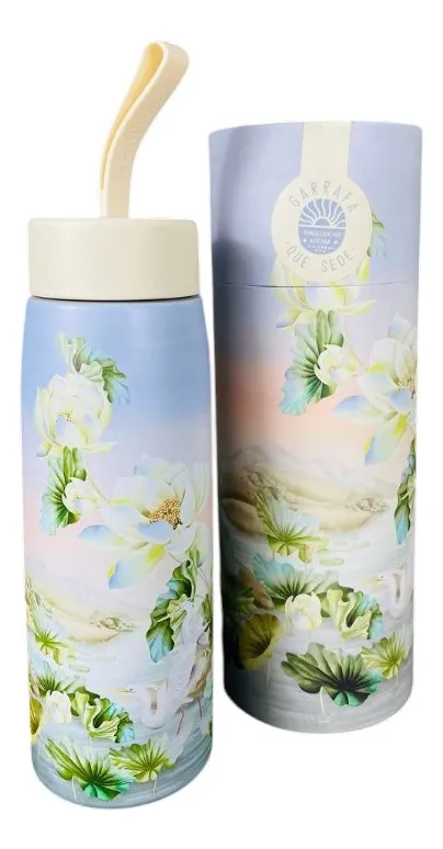 Garrafa Térmica Farm Que Sede 500ml – Estampa Flor De Lótus FARM