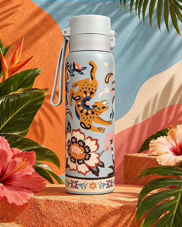 Garrafa Térmica Farm Etc 850ml – Estampa Festa de Onça FARM