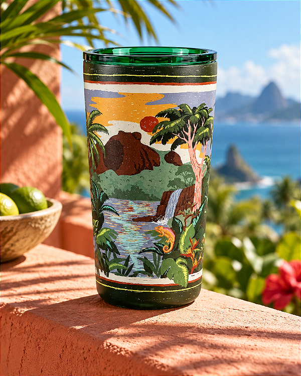 Copo Térmico Farm Glub 500ml – Estampa Lenço Pedra Gávea FARM