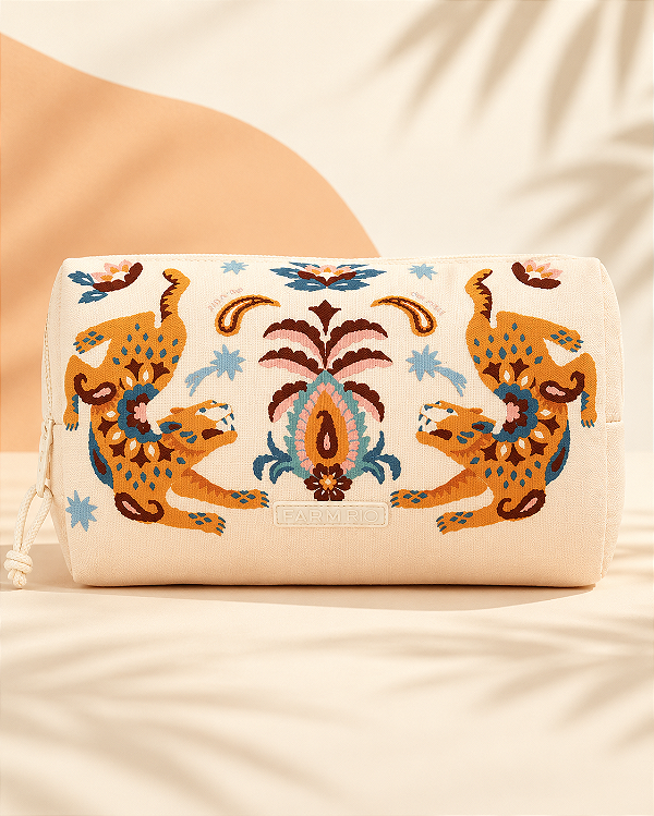 Necessaire Farm Ora Bolas G – Estampa Festa da Onça FARM
