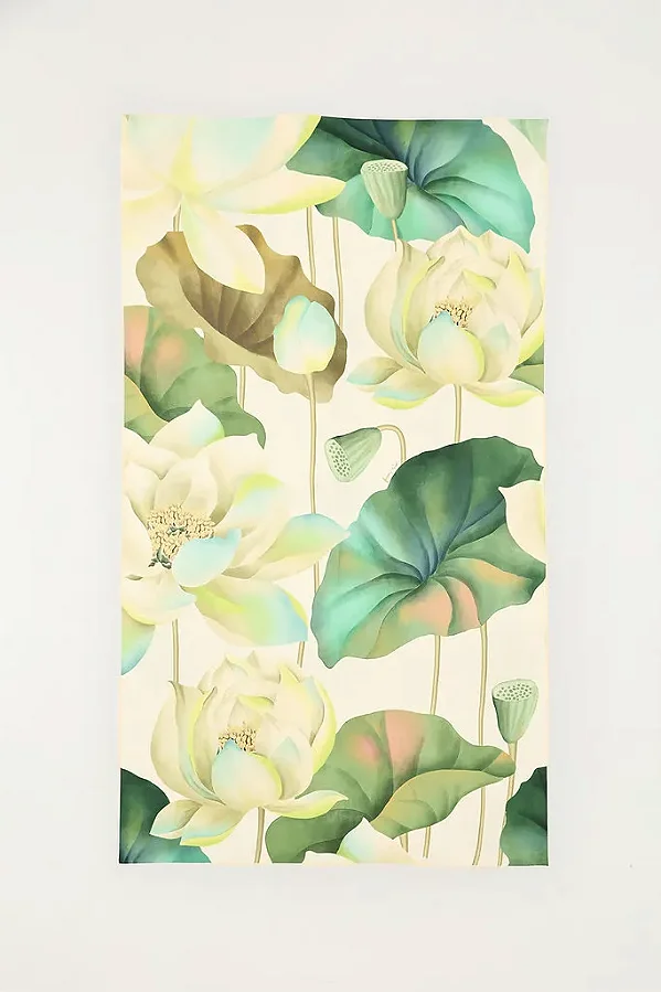 Toalha Tchibum Farm – Estampa Flor De Lótus Off White FARM