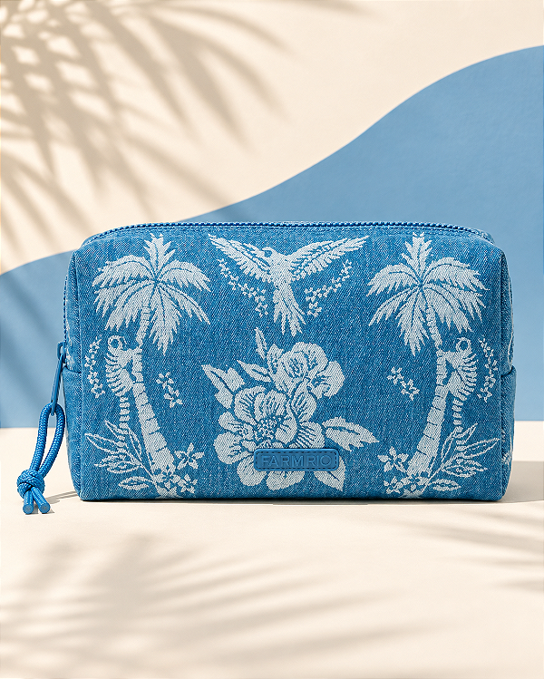 Necessaire Farm Ora Bolas G – Jeans Lenço Tropical