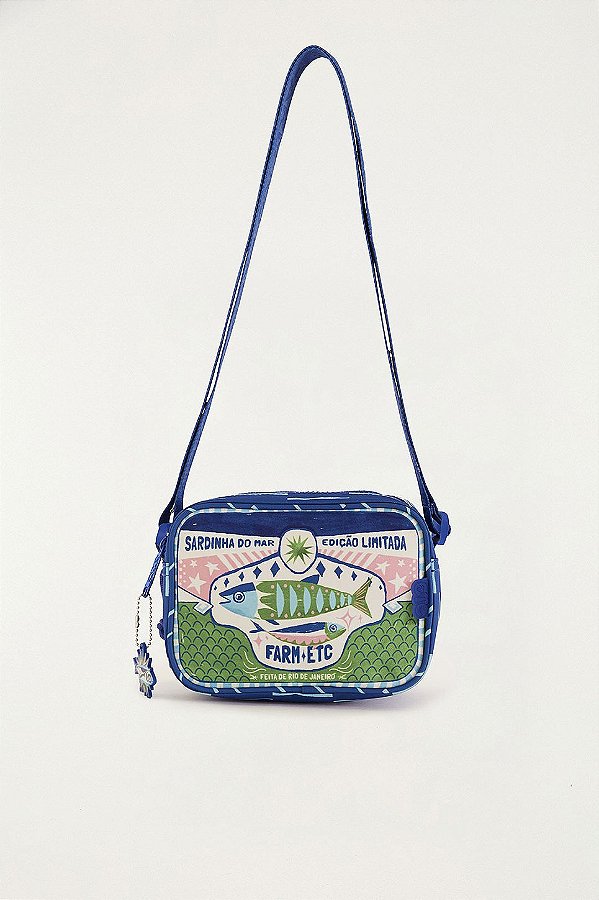 Bolsa Farm Chamego Transversal (Shoulder Bag) – Estampa Praia Rj Cardume Sonhador FARM