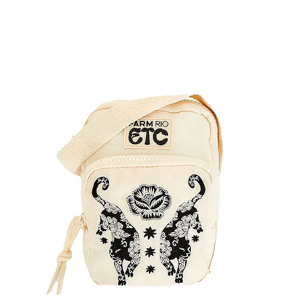 Bolsa Da Gema Bordada Farm – Estampa Onça Romantica FARM