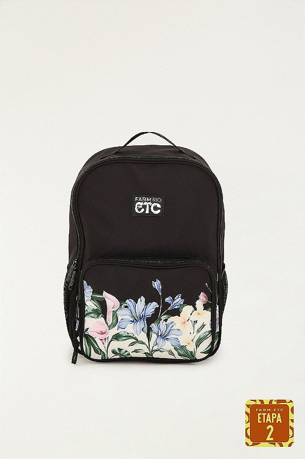 Mochila Farm Me Leva – Estampa Acquaflora Preto FARM