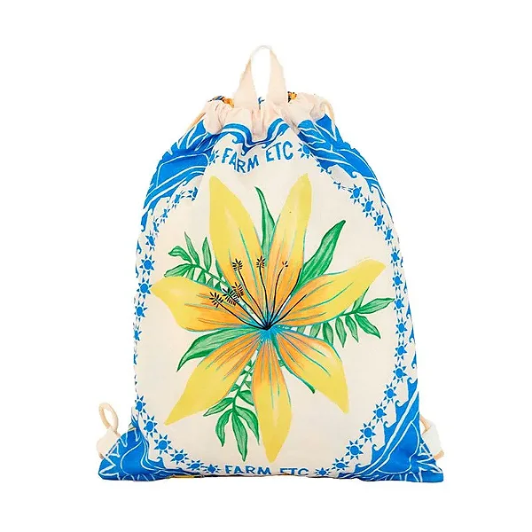 Bolsa Farm Praiana (Mochila Saco) – Estampa Lenço Solar FARM