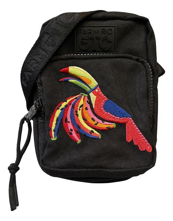 Bolsa Da Gema Bordada – Estampa Tucano ETC Preta