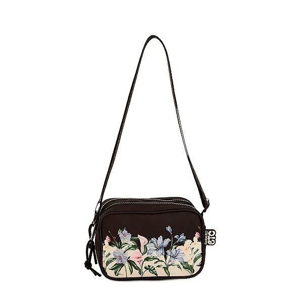 Bolsa Farm Chamego Transversal (Shoulder Bag) – Estampa Acquaflora PretoFARM