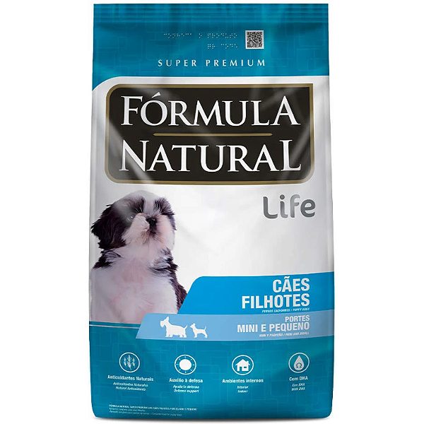 Ração Fórmula Natural Life Super Premium para Cães Filhotes Raças Minis e Pequenas