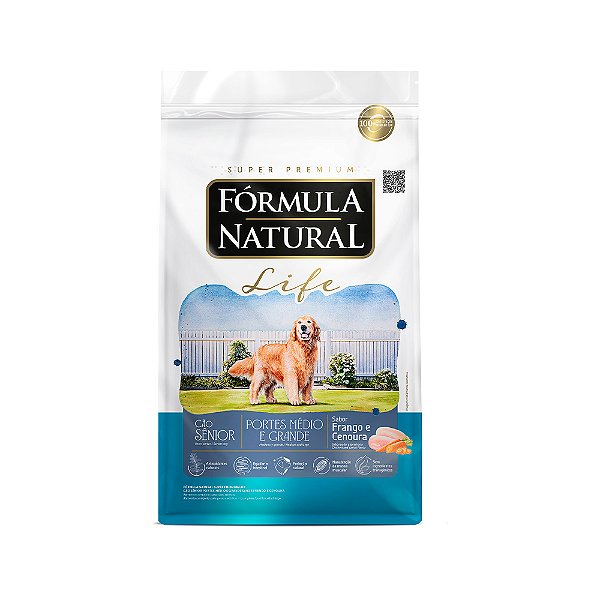 Ração Fórmula Natural para Cães Sênior de Raças Médias e Grandes 15kg