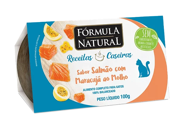 Fórmula Natural Receitas Caseiras Gatos Adultos Salmão 100g