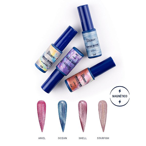 Coleção Completa de Esmaltes em Gel Magnético Coleção Magic Shine Bluwe