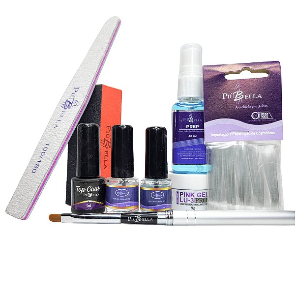 Mini Kit Unhas de Fibra Iniciante - Piu Bella