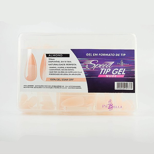 Speed Tip Gel para Unha - Cor Nude - 104 und - Più Bella