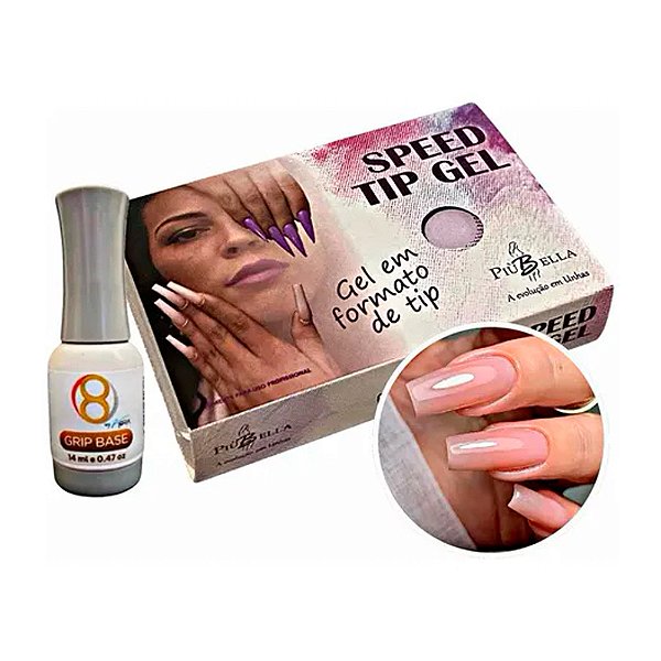 Kit Speed Tip Piu Bella 100und + Grip Base Aora 14ml