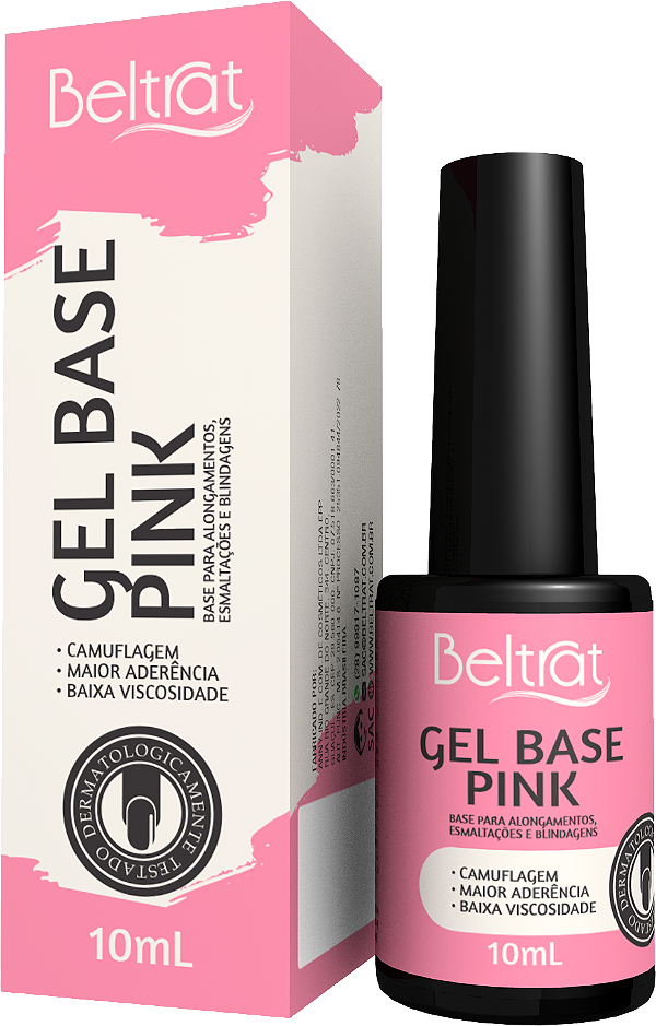 Gel Base PINK para Alongamento - Beltrat - 10ml
