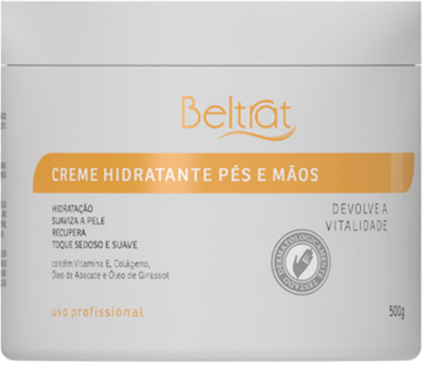 Creme Hidratante para Pés e Mãos - Óleo de Girassol - 500g - Beltrat