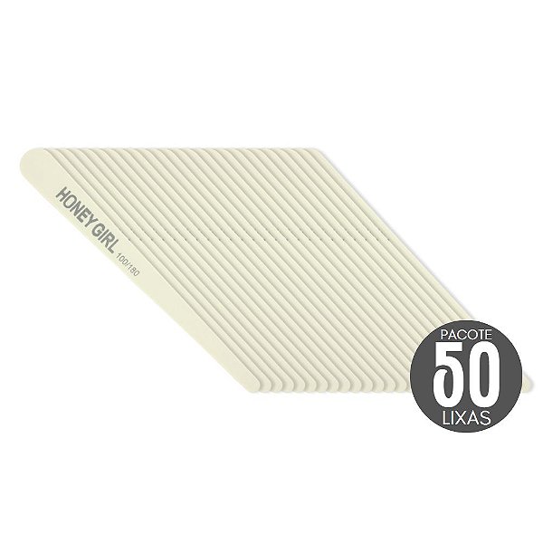Pacote c/ 50 Lixa Oval Stilleto 100/180 - Honey Girl