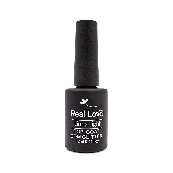 Top Coat Chamelleon Glitter - Linha Ligth 12ml - Real Love