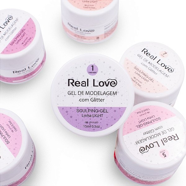 Gel Sculpting Para Unhas Com Glitter 15ml - Real Love