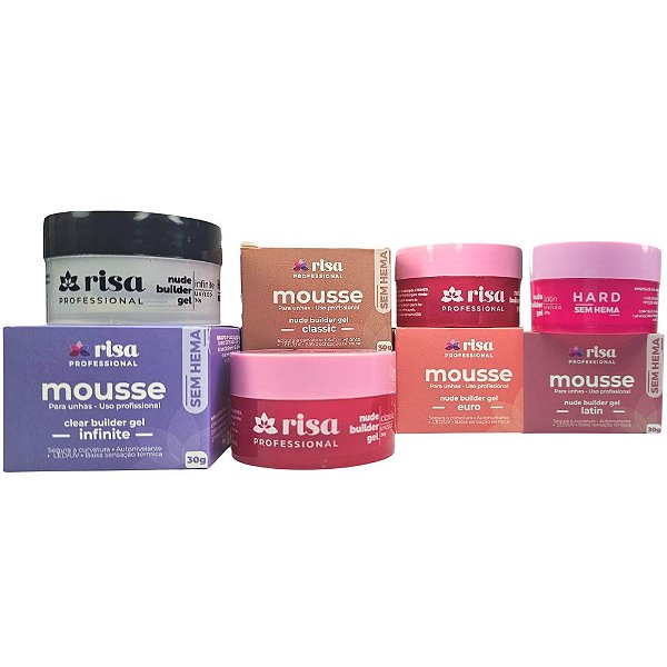 Gel Sem Hema p/ Unhas - Gel Construtor Mousse 30g - Risa Professional